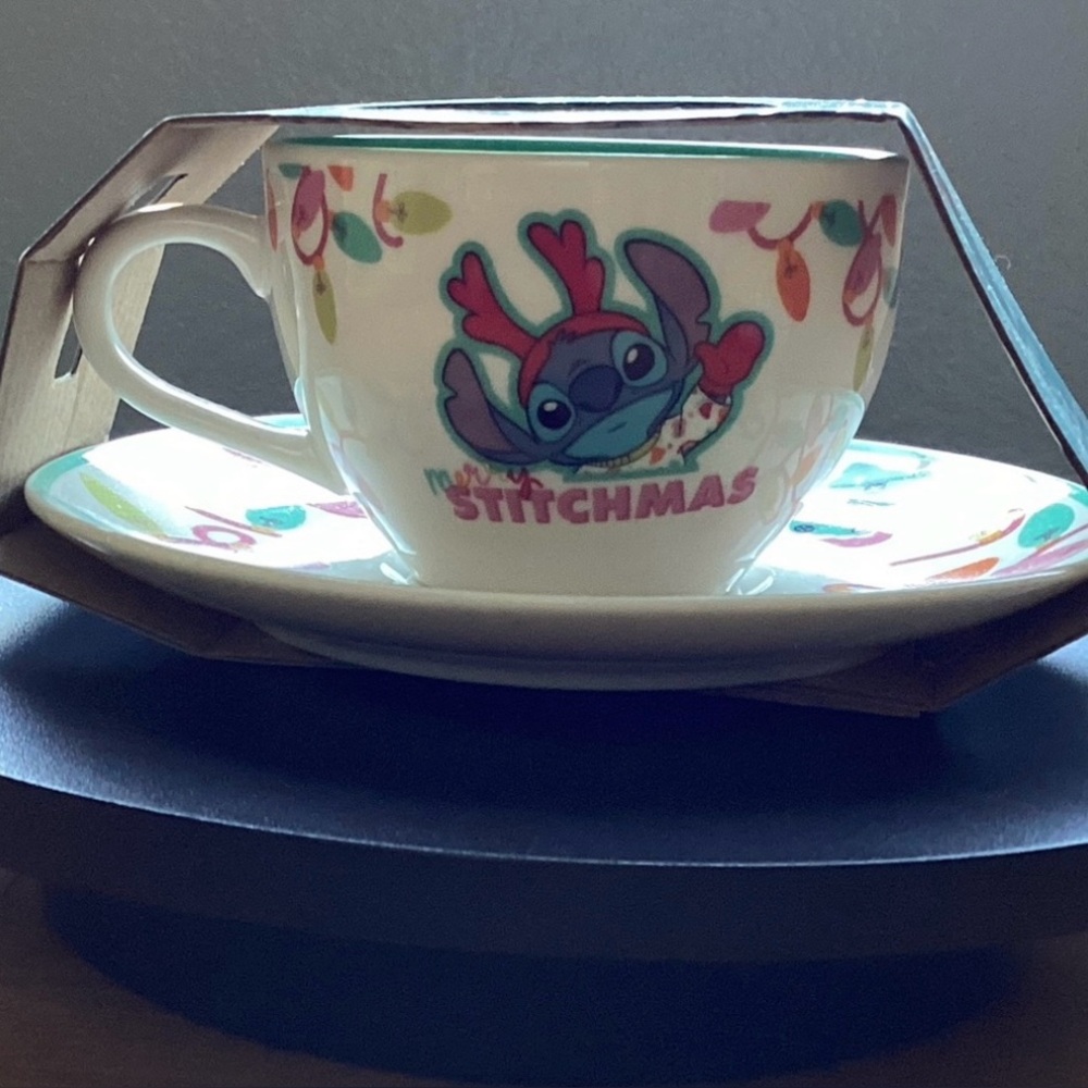 Disney Stitch Christmas teacup set